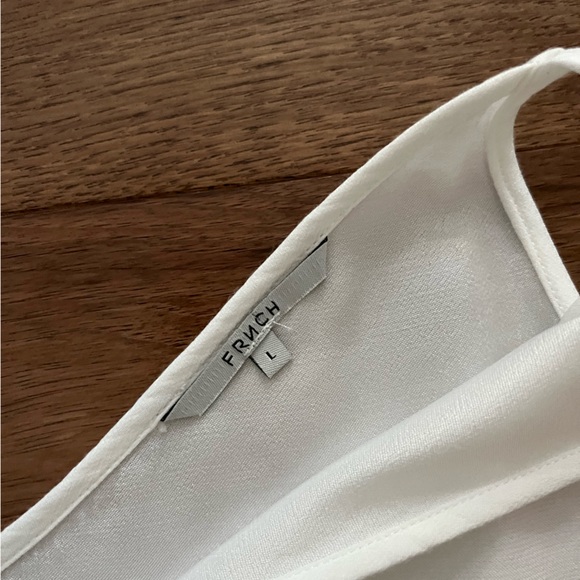 FRNCH Cold Shoulder Pullover Blouse in White - Picture 3 of 7